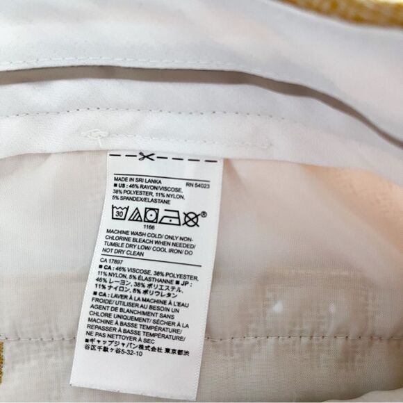 Banana Republic Pants Women's 6 Sloan Yellow Ochre Chino Trouser Dress Casual - Picture 6 of 10